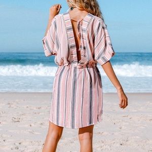 CUPSHE Striped Tassel Coverup